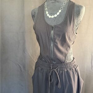Women's Gray Sleeveless Jumpsuit